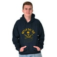 thumbnail image 1 of Never Say Die Pirate Skull Sword Unisex Plus Fleece Graphic Hoodie Brisco Brands 3X, 1 of 4