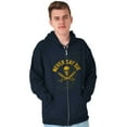 thumbnail image 1 of Never Say Die Pirate Skull Sword Zip Up Hoodie Men's Women's Brisco Brands X, 1 of 6