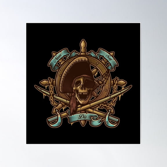 Never Say Die Poster Wall Art, Modern Wall Decor For Living Room Bedroom, 8x12 UNFRAMED