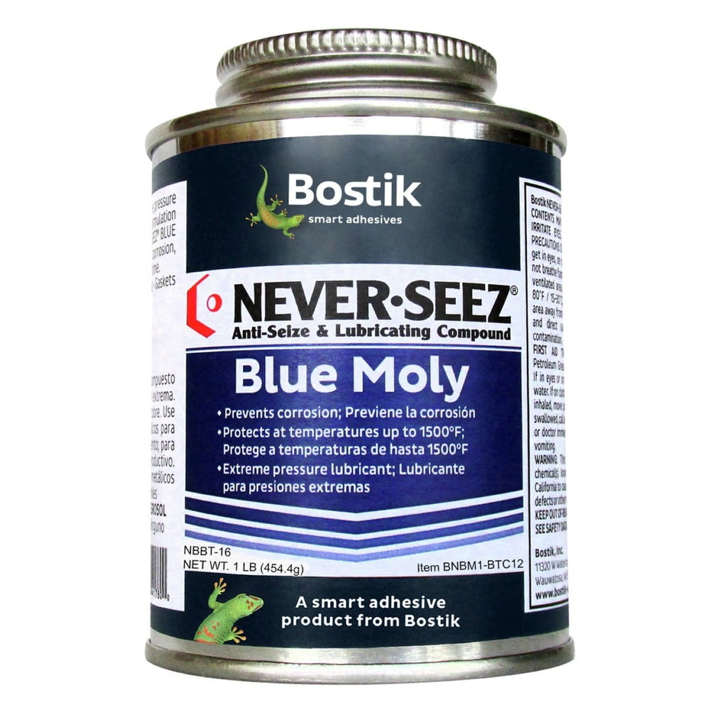 Never-Seez 30801134 1 lbs. Blue Moly Brush Top Molybdenum and Nickel Grease