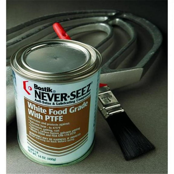 Never-Seez 535-30803822 14 oz White Food Grade Compound with PTFE Flat Top Can