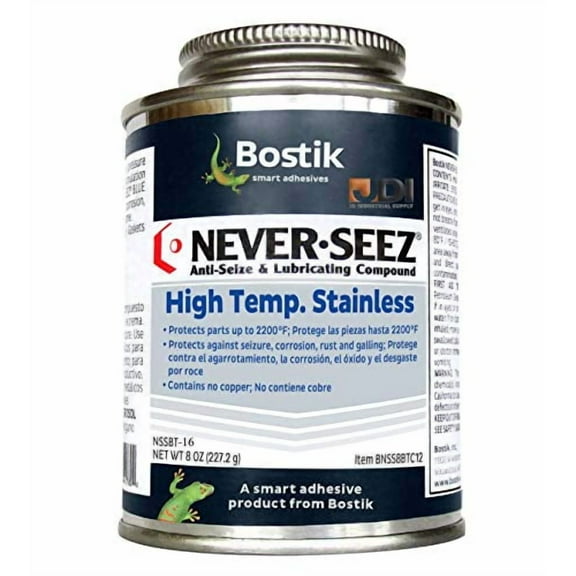 Never-Seez NSSBT-16 Silver 16 High-Temperature Stainless Anti-Seize Lubricating Compound, 16 fl. oz. Brush Top Can$$Tools & Hardware Other