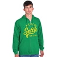 thumbnail image 1 of Inspirational Never Settle For Less Zip Up Hoodie Men's Women's Brisco Brands 4X, 1 of 6