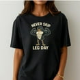 thumbnail image 1 of Never Skip Leg Day Shirt Jacked Penguin Funny Gym Workout Tee for Fitness Lovers Animal Gym Humor Graphic Gift for Weightlifters, 1 of 5