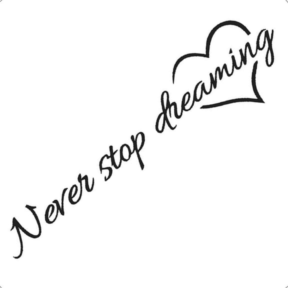Never Stop Dreaming Wall Stickers Inspirational Quotes Mural Art Diy Vinyl Decals for Bedroom Study Room Home 15cm*58cm