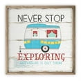 thumbnail image 1 of Never Stop Exploring Camper Sign Rustic Wood Sign 12x12 (Frame Included), 1 of 1