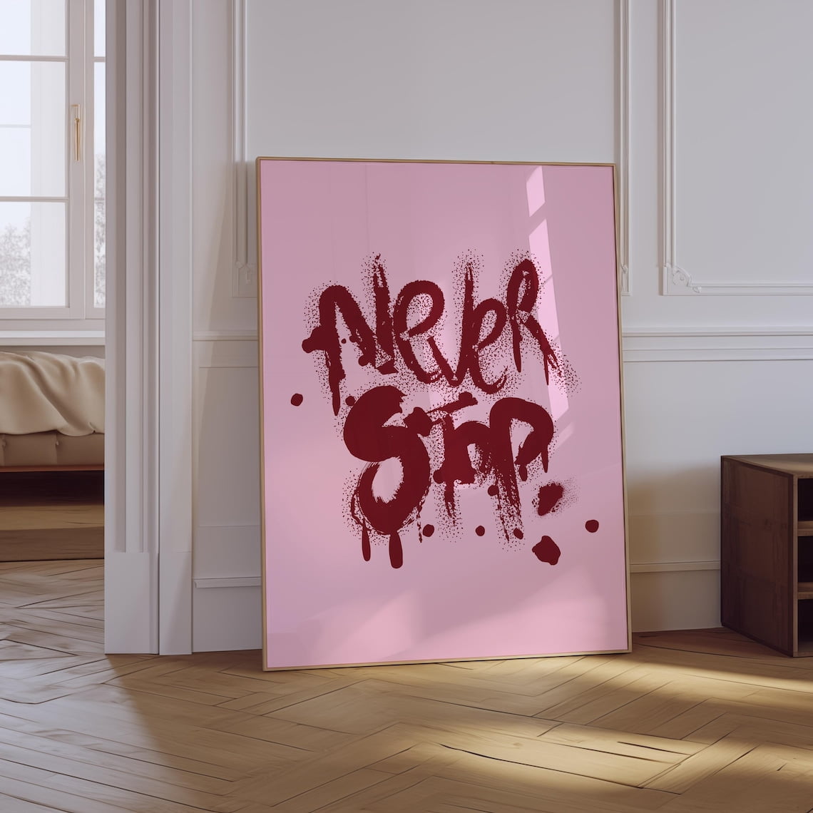 Never Stop Graffiti Motivational Poster, Unframed Size 24x36 - Walmart.com