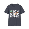 thumbnail image 1 of Never Stop Reading Halloween Festive T-Shirt, 1 of 4