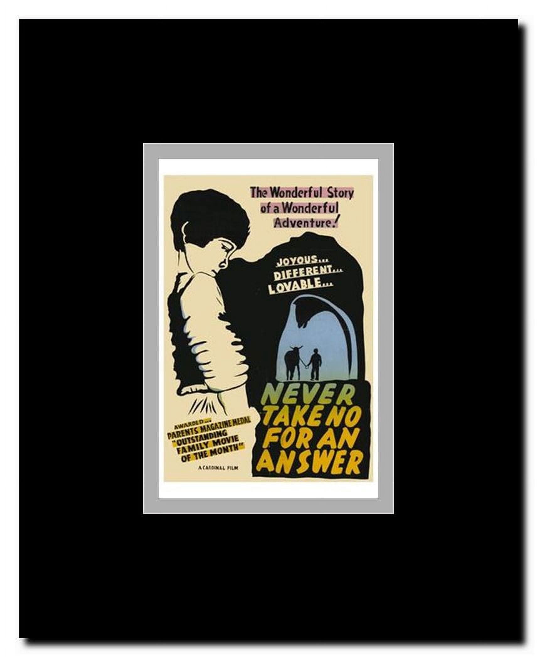 Never Take No for an Answer Framed Movie Poster