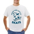thumbnail image 1 of Never Too Late To Skate Vintage T-shirt Mens Cotton Classic Crewneck Short Sleeve Tees Unisex White S, 1 of 2