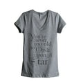 thumbnail image 1 of Never Too Old To Wish Upon A Star Women's Fashion Relaxed V-Neck T-Shirt Tee Heather Grey Medium, 1 of 3