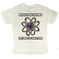 thumbnail image 1 of Never Trust Atoms They Make Up Everything Science Geeky Nerd T-Shirt (White, XXX-Large), 1 of 1