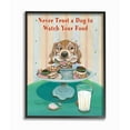 thumbnail image 1 of Never Trust Funny Cartoon Pet Dog Design Oversized Framed Giclee Texturized Art by Gary Patterson, 1 of 7