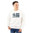 thumbnail image 1 of Never Trust an Atom Science Nerd Geek Unisex Plus Fleece Graphic Sweatshirt Brisco Brands 4X, 1 of 5