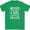 thumbnail image 1 of Never Underestimate A Girl Fueled By Prayer T-Shirt Christian Bible Jesus Tee - Green, L, 1 of 1