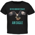 thumbnail image 1 of Never Underestimate An Eagle Flying Football Toddler T Shirt Black 2T, 1 of 1