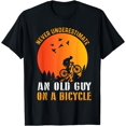 thumbnail image 1 of Never Underestimate An Old Guy On A Bicycle Funny Cycling T-Shirt, 1 of 3