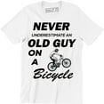 thumbnail image 1 of Never Underestimate An Old Guy On A Bicycle Funny Men's T-Shirt, 1 of 4
