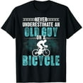 thumbnail image 1 of Never Underestimate An Old Guy On A Bicycle Gift T-Shirt, 1 of 3