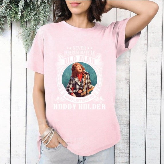 Never Underestimate An Old Man Who Listen To Noddy Holder T-Shirt, for men & women, up to size 5XL