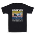 thumbnail image 1 of Never Underestimate An Old Man Who Love Harness Racing Funny Retro T-Shirt Unisex S-5XL Hot Trending Shirt, Vintage Birthday Gift, 1 of 3