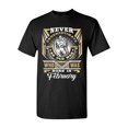 thumbnail image 1 of Never Underestimate An Old Man Who Was Born In February Funny DT Adult T-Shirt Tee, 1 of 2