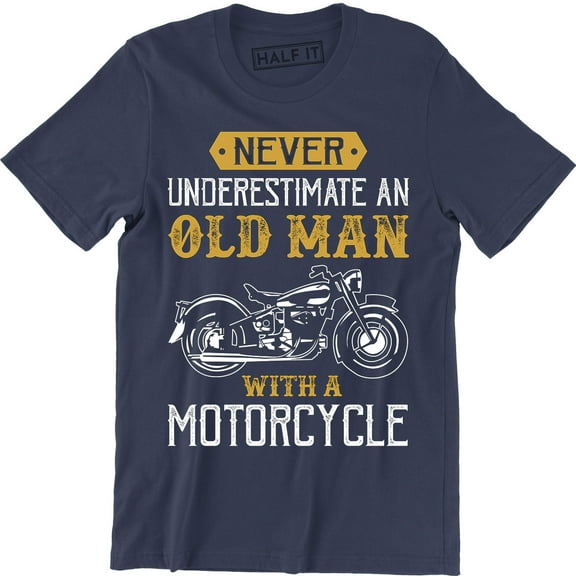 Never Underestimate An Old Man With A Bicycle Mens Funny Cycling Bike Shirt