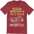 thumbnail image 1 of Never Underestimate An Old Man With A Bicycle Mens Funny Cycling Bike Shirt, 1 of 4