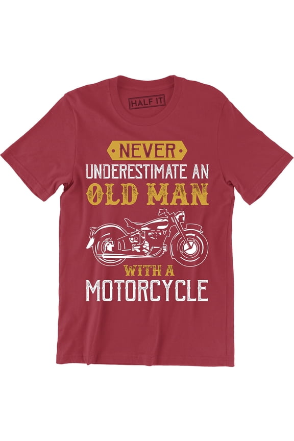 Never Underestimate An Old Man With A Bicycle Mens Funny Cycling Bike Shirt