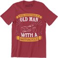 thumbnail image 1 of Never Underestimate An Old Man With A Bicycle Mens Funny Cycling Bike T-Shirt, 1 of 4