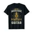 thumbnail image 1 of Never Underestimate An Old Man With A Guitar Acoustic Player Black T-Shirt, 1 of 5