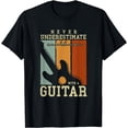 thumbnail image 1 of Never Underestimate An Old Man With A Guitar T-Shirt, 1 of 3
