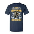 thumbnail image 1 of Never Underestimate An Old Man With A Motorcycle Funny DT Adult T-Shirt Tee, 1 of 2