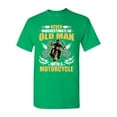 thumbnail image 1 of Never Underestimate An Old Man With A Motorcycle Funny DT Adult T-Shirt Tee, 1 of 2