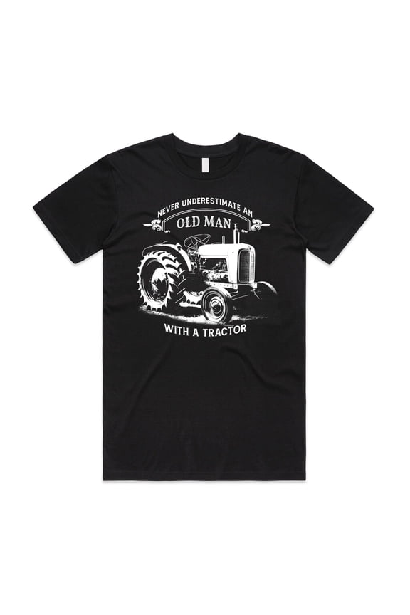Never Underestimate An Old Man With A Tractor Graphic Shirt Men's Farming Gift