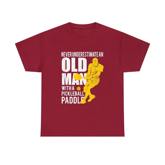 Never Underestimate An Old Man With Pickleball Paddle Design Tshirt