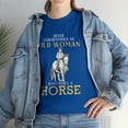 thumbnail image 1 of Never Underestimate An Old Woman Who Rides A Horse Funny Tshirt, 1 of 2
