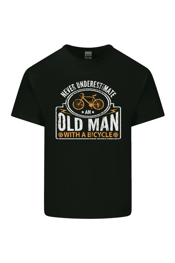 Never Underestimate Old Man Bicycle Funny Unisex T-Shirt Y2985, Up to Size 5XL