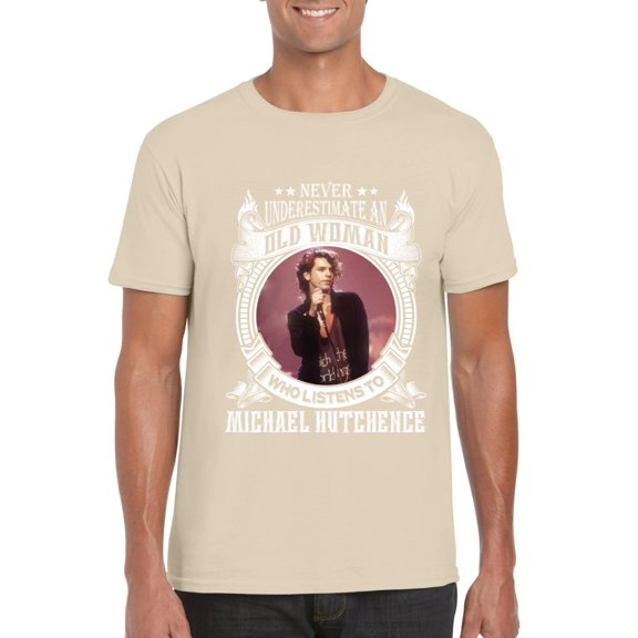 Never Underestimate Old Woman Who Listen To Michael Hutch T-Shirt, for men & women, up to size 5XL