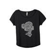 thumbnail image 1 of Never Underestimate The Power Of A Woman Women's Fashion Slouchy Dolman T-Shirt Tee Heather Black X-Large, 1 of 3