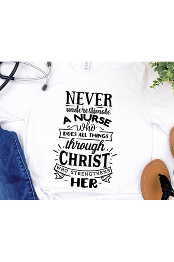 Never Underestimate a Nurse Shirt Funny RN Nursing Gift Tee