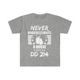 thumbnail image 1 of Never Underestimate a Nurse with DD 214 Unisex T-shirt S-3XL Veteran's Day, 1 of 2
