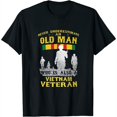 thumbnail image 1 of Never Underestimate an OLD MAN Vietnam Veteran - Gift Tee Black S, 1 of 5