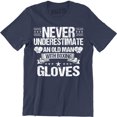 thumbnail image 1 of Never Underestimate an Old Man With Boxing Gloves Mens Funny Boxer Rocky T-Shirt, 1 of 4