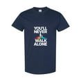 thumbnail image 1 of Never Walk Alone An Autism Mom's Support For Her Autistic Son Unisex T-Shirt, up to size 5XL, 1 of 2