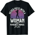 thumbnail image 1 of Never mess with a Woman who punches Things for fun Boxing T-Shirt, 1 of 3