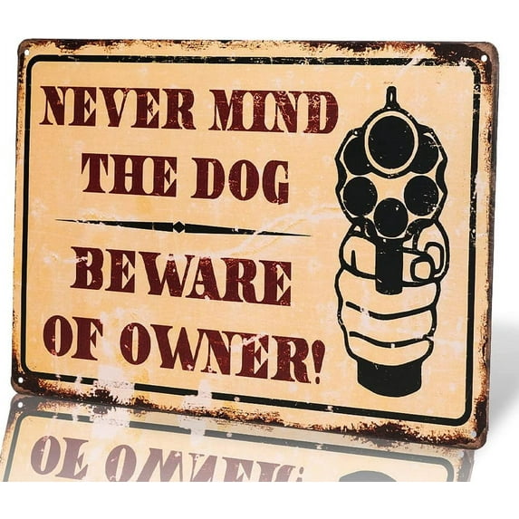 -BEWARE OF WELL JUST vintage Metal Sign garage signs for men home decor tin art decor drip tray