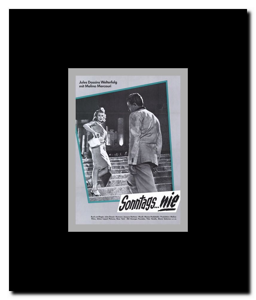 Never on Sunday Framed Movie Poster