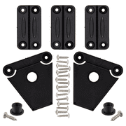 NeverBreak Parts - High Strength Black Igloo Cooler Hinge and Latch Repair Kit, 3 Hinges & 2 Latches with Screws