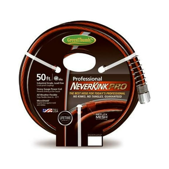 NeverKink GT8844-50 NeverKink Pro Garden Hose, Commercial-Duty, 5/8-In. x 50-Ft. - Quantity 1